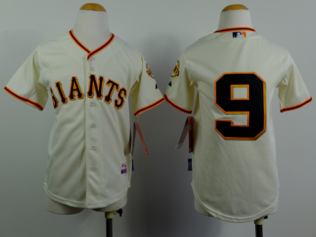 Youth San Francisco Giants #9 Williams Cream MLB Jerseys